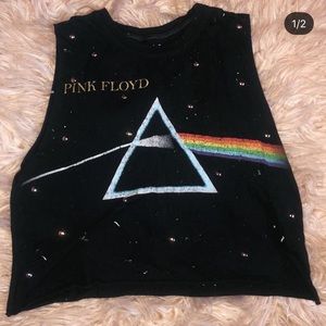 Pink Floyd cropped tank top